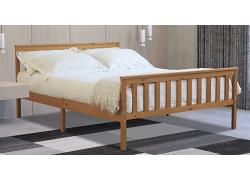 4ft6 Double Marnel Oak Wood Finish Bed Frame 1